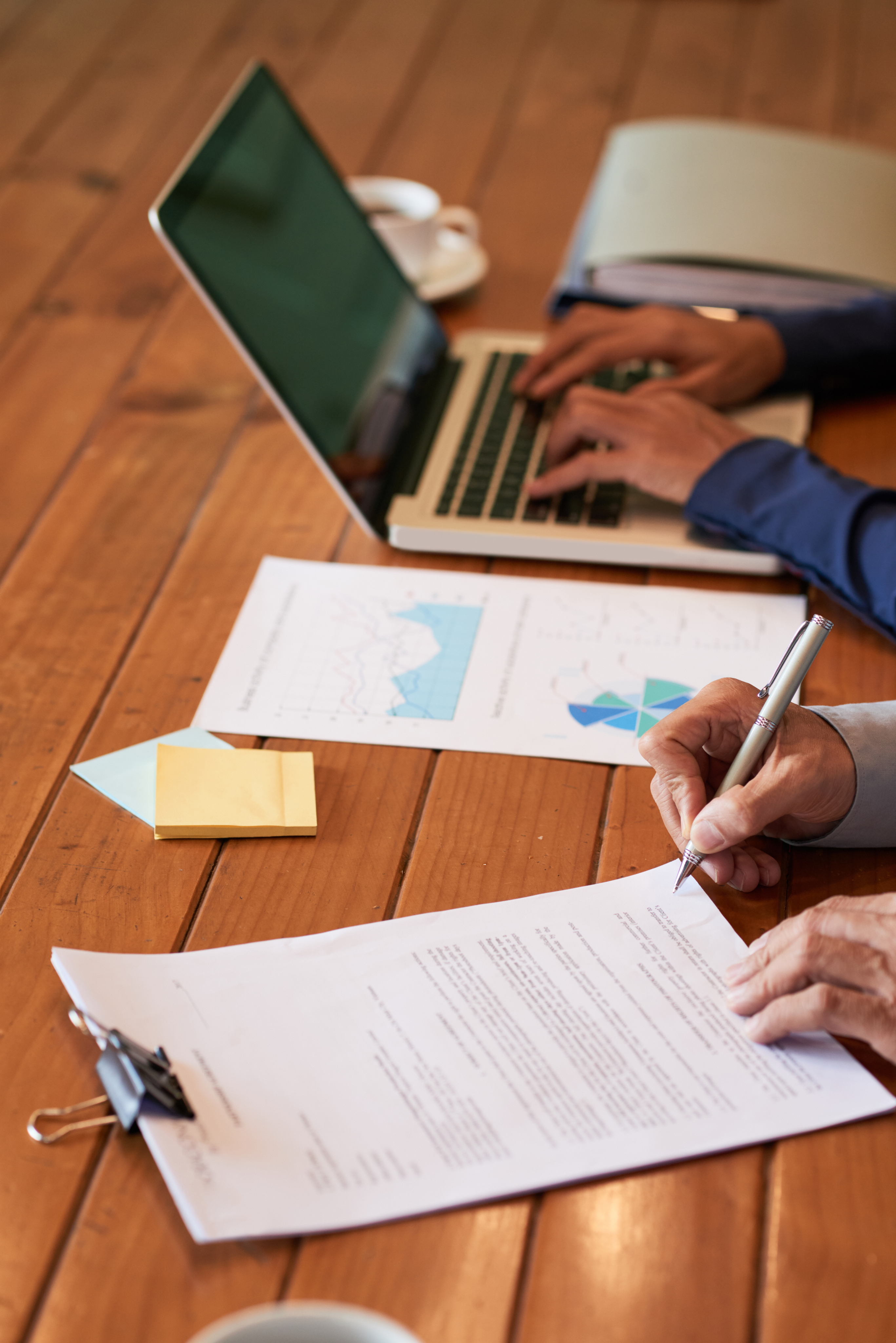Homebuyer reviewing documents